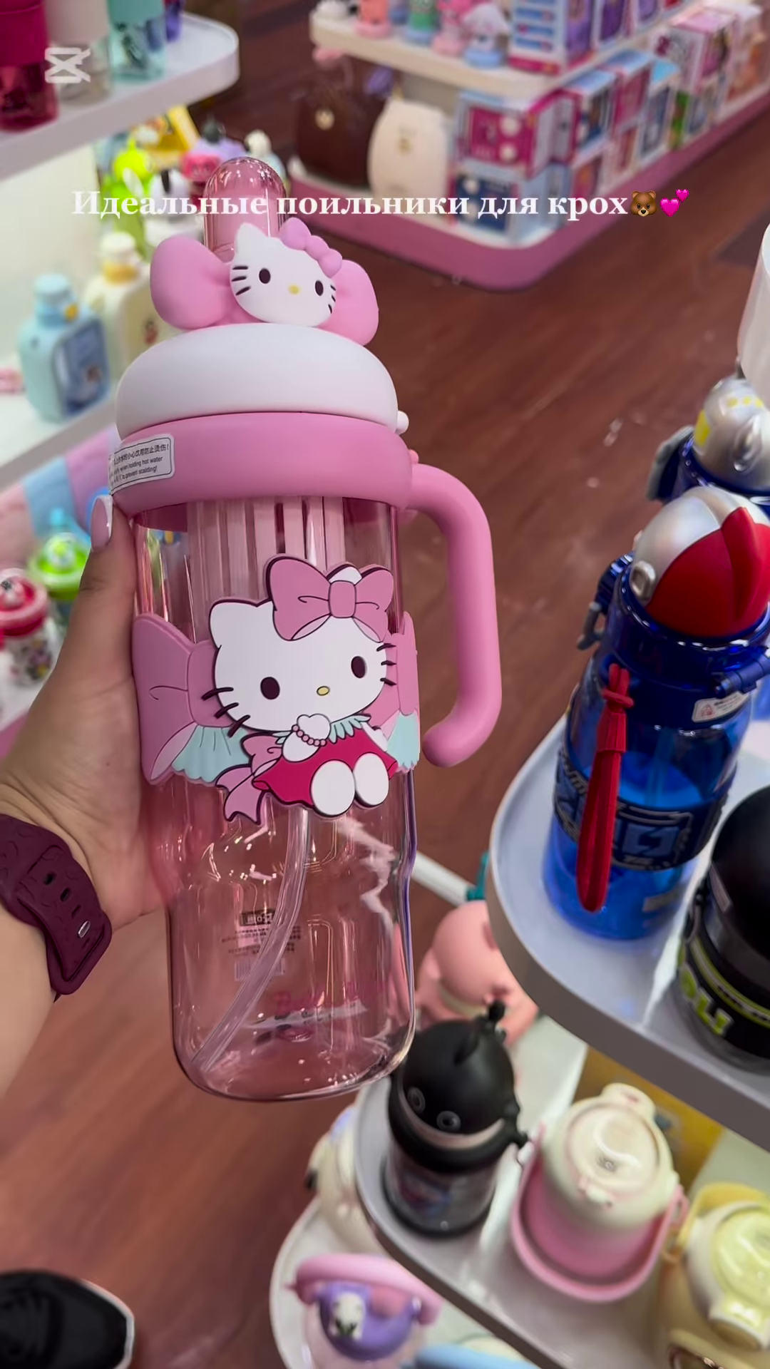Adorable Character-Themed Kids’ Drinkware Collection: Cute Pink Sippy Cups and Water Bottles for Toddlers