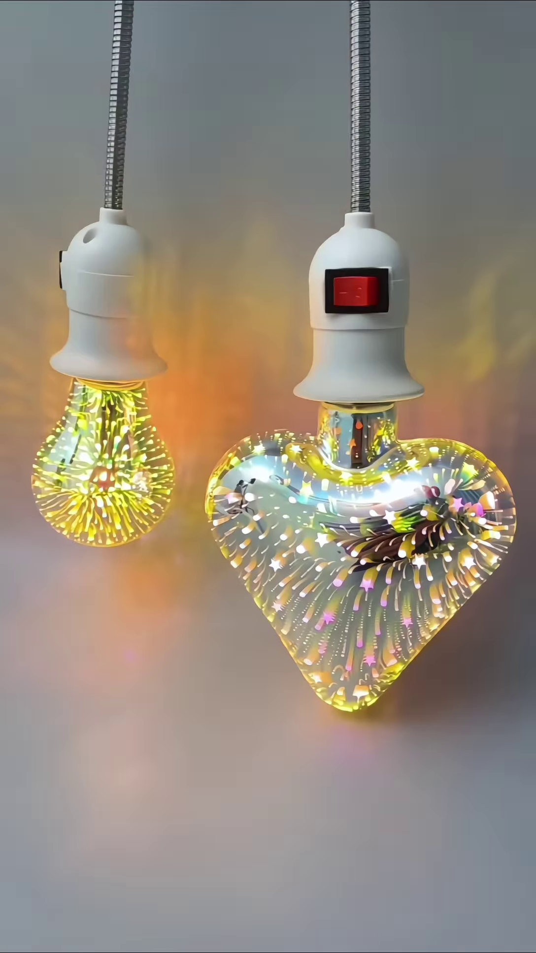 Decorative 3D Effect LED Light Bulbs – Unique Patterned Lighting for Ambient Decor