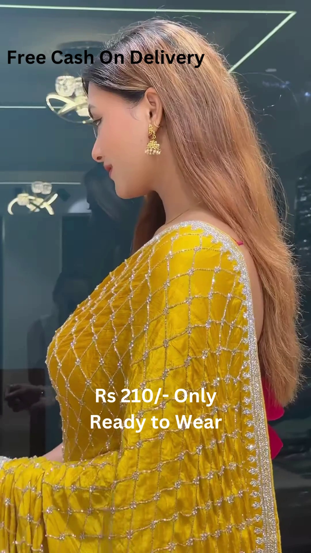 Yellow Tussar Saree With Handwork Floral Border