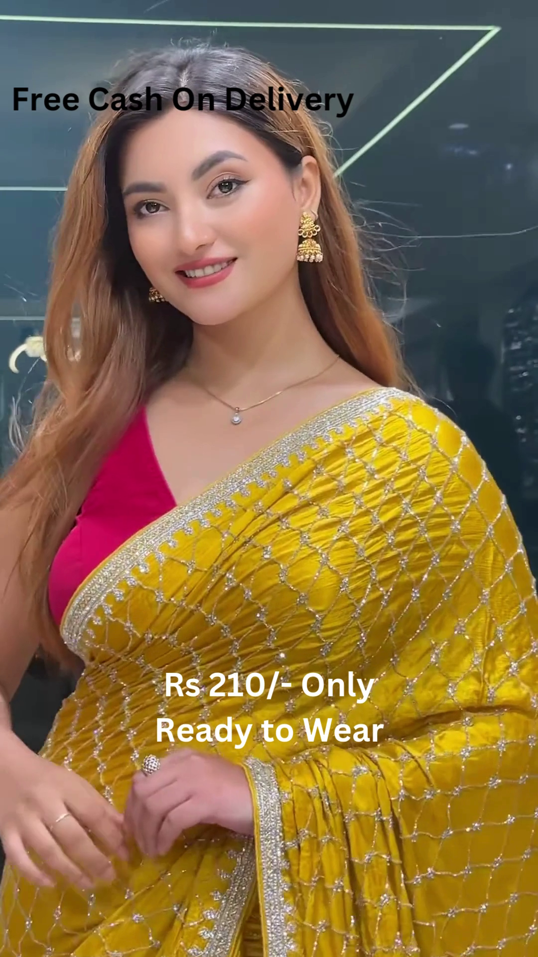 Yellow Tussar Saree With Handwork Floral Border