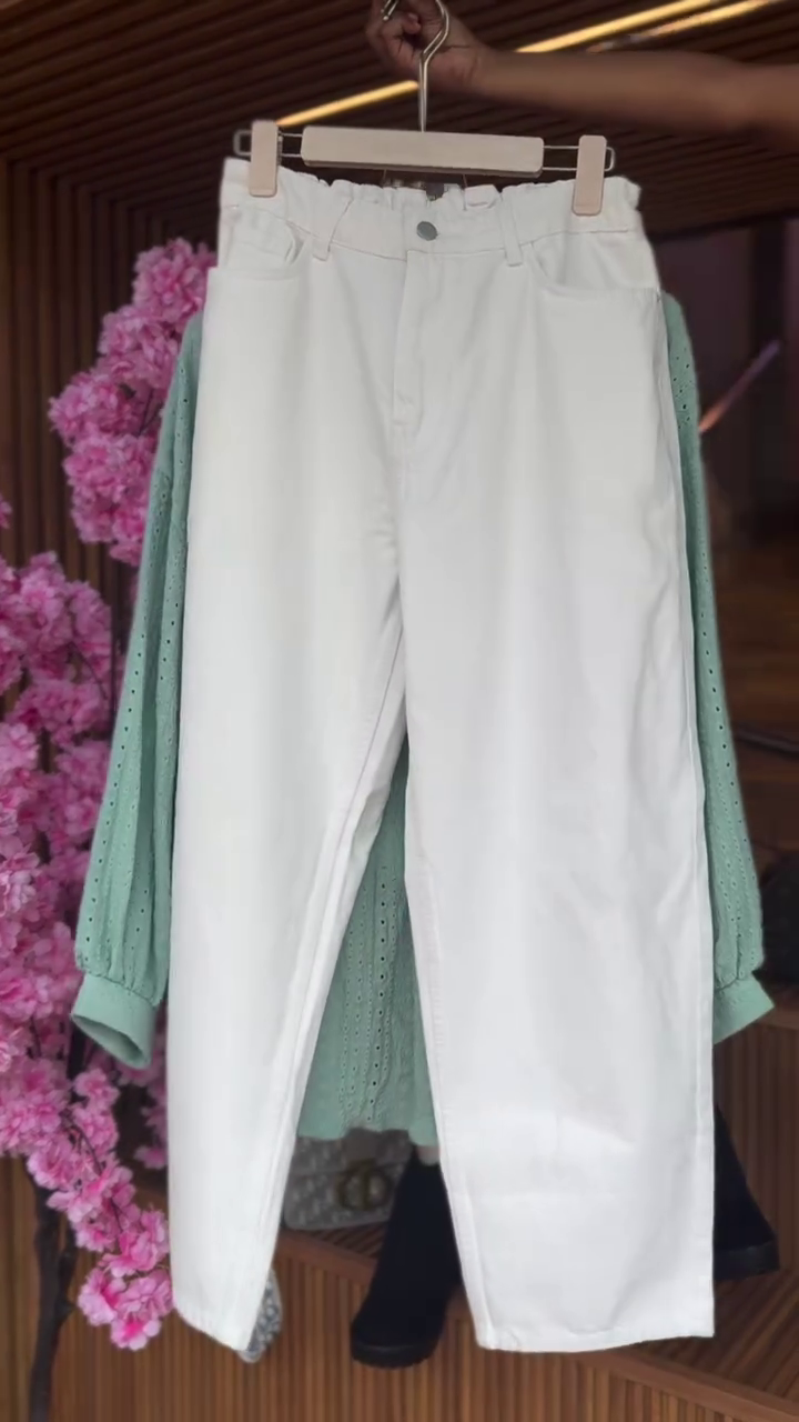 Mint Breeze Eyelet Shirt Set – Lightweight, Chic & Effortlessly Stylish