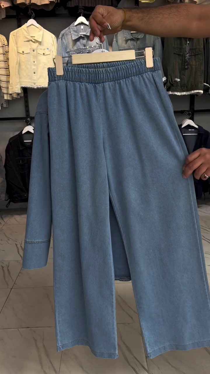 ✨ Stylish Denim Wrap Co-Ord Set – Elegant • Modern • Effortlessly Chic ✨