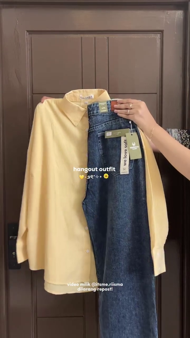 ✨🌼 SUNNY DAY HANGOUT SET – YELLOW SHIRT & PREMIUM DENIM JEANS 🌼✨