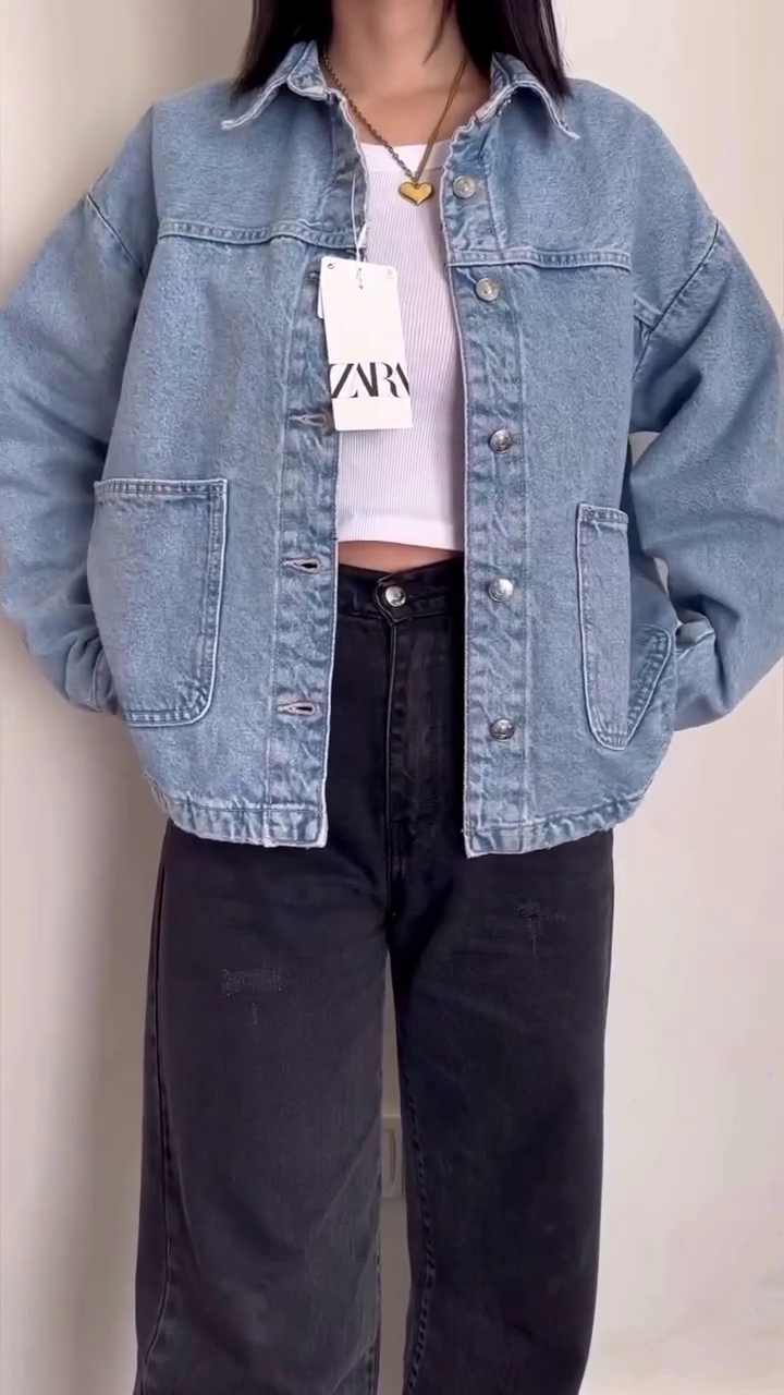 💙 UrbanEase™ Oversized Premium Denim Jacket – Multi-Design | XXS–XXL 💙