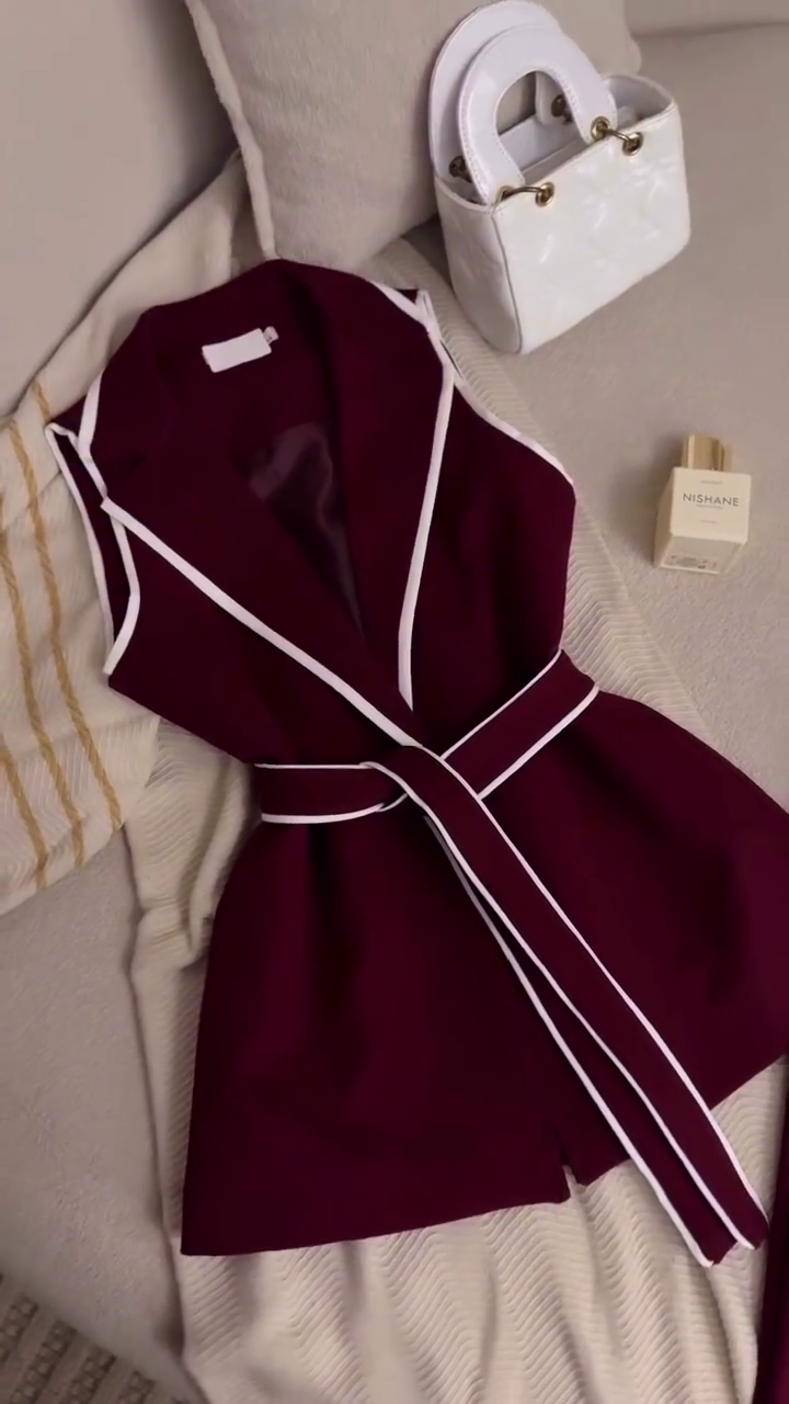 🍷 RoyalGrace™ Burgundy Belted Knit Set – Multi-Design | XXS–XXL 🍷