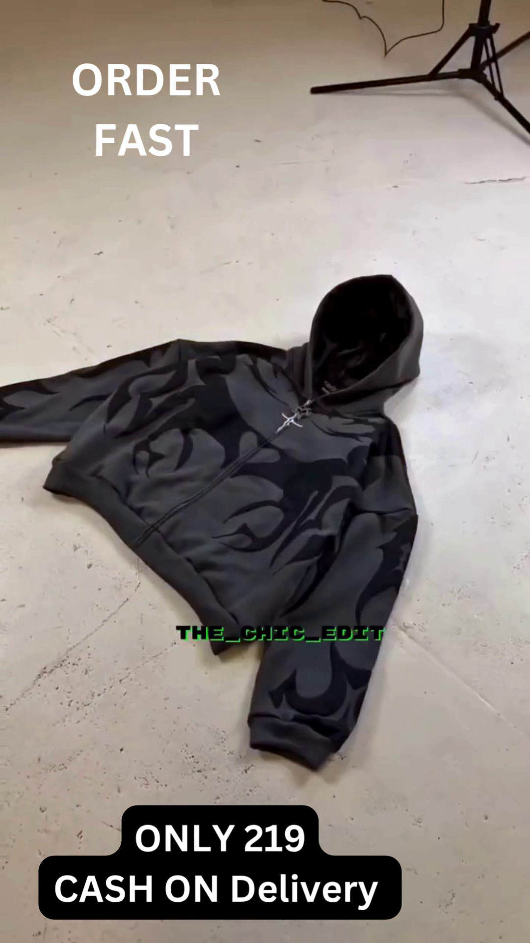 🖤🔥 Midnight Camo Zip-Up Hoodie – Street Luxe Essential (XXS–XXL) 🔥🖤