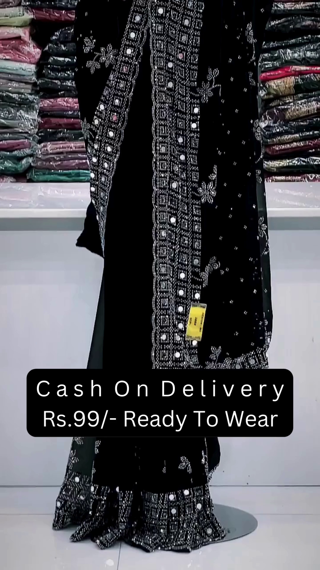 🖤✨ Midnight Elegance Ready-to-Wear Saree – Classic Glam Edition ✨🖤