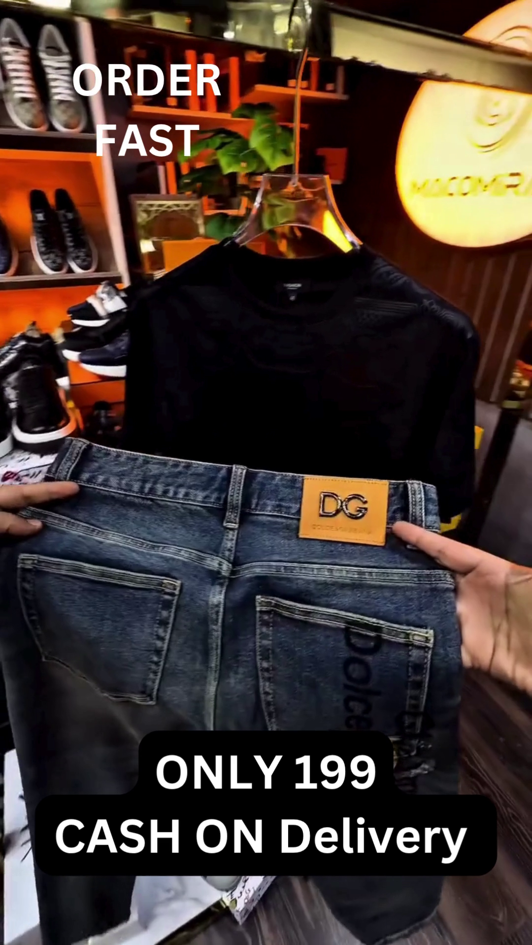 🖤✨ Luxury Noir Designer-Inspired T-Shirt – Milano Edition ✨🖤