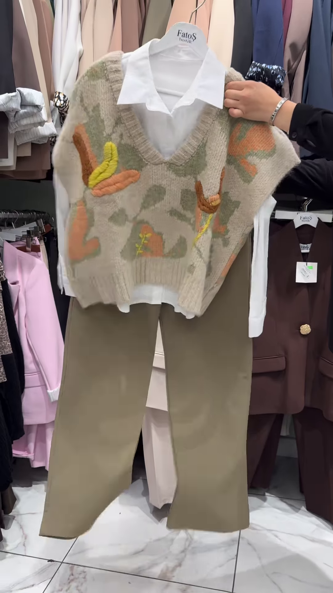 🌿 Blossom Knit Layered Vest Set – Cozy Elegance with a Trendy Modern Touch (XXS–XXL) ✨