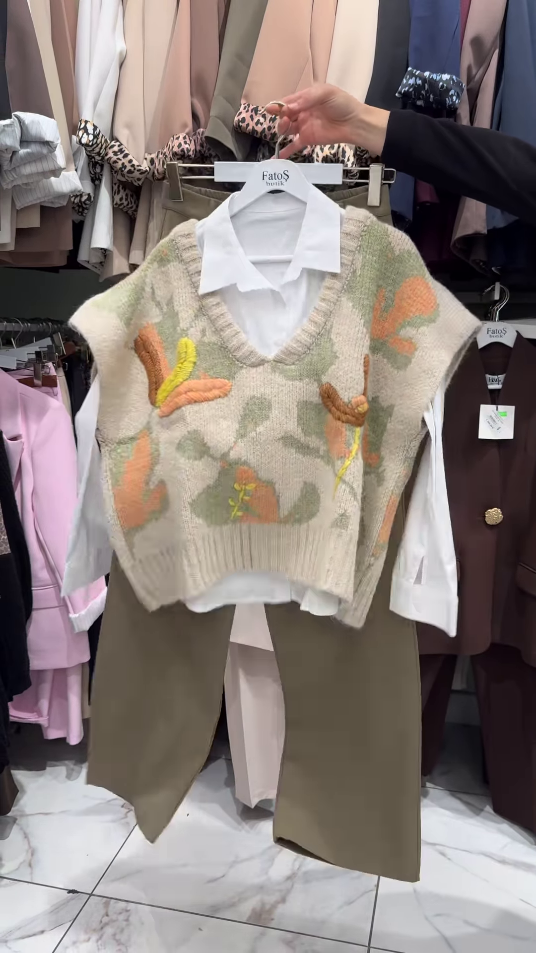 🌿 Blossom Knit Layered Vest Set – Cozy Elegance with a Trendy Modern Touch (XXS–XXL) ✨