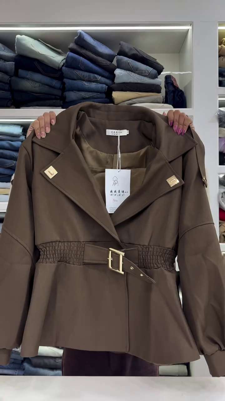 ✨ Luxe Ivory Belted Blazer Jacket – Power Elegance Redefined ✨