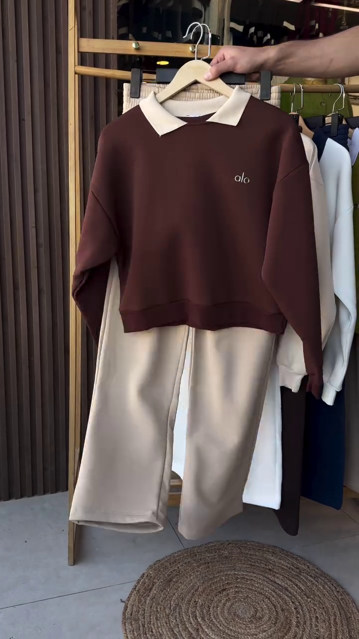 🤎 Mocha Luxe Athleisure Co-Ord Set – Smart Casual Comfort 🤎