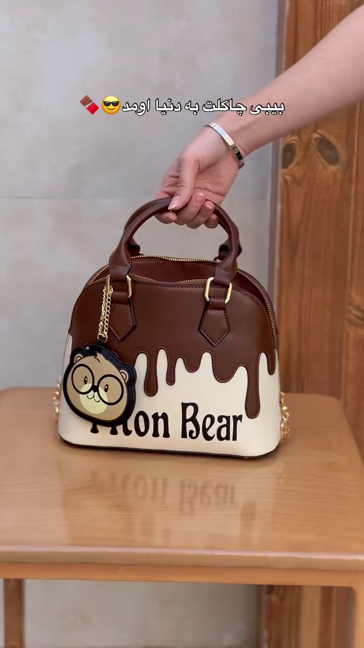 🍫 Choco Drip Teddy Handbag Set – Cute Luxe Statement Combo 🧸✨