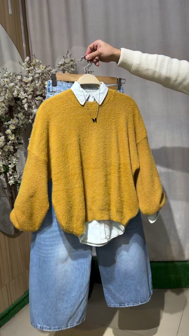 💛 Golden Glow Cozy Knit Sweater | Soft Relaxed Everyday Essential | XXS–XXL ✨🍂