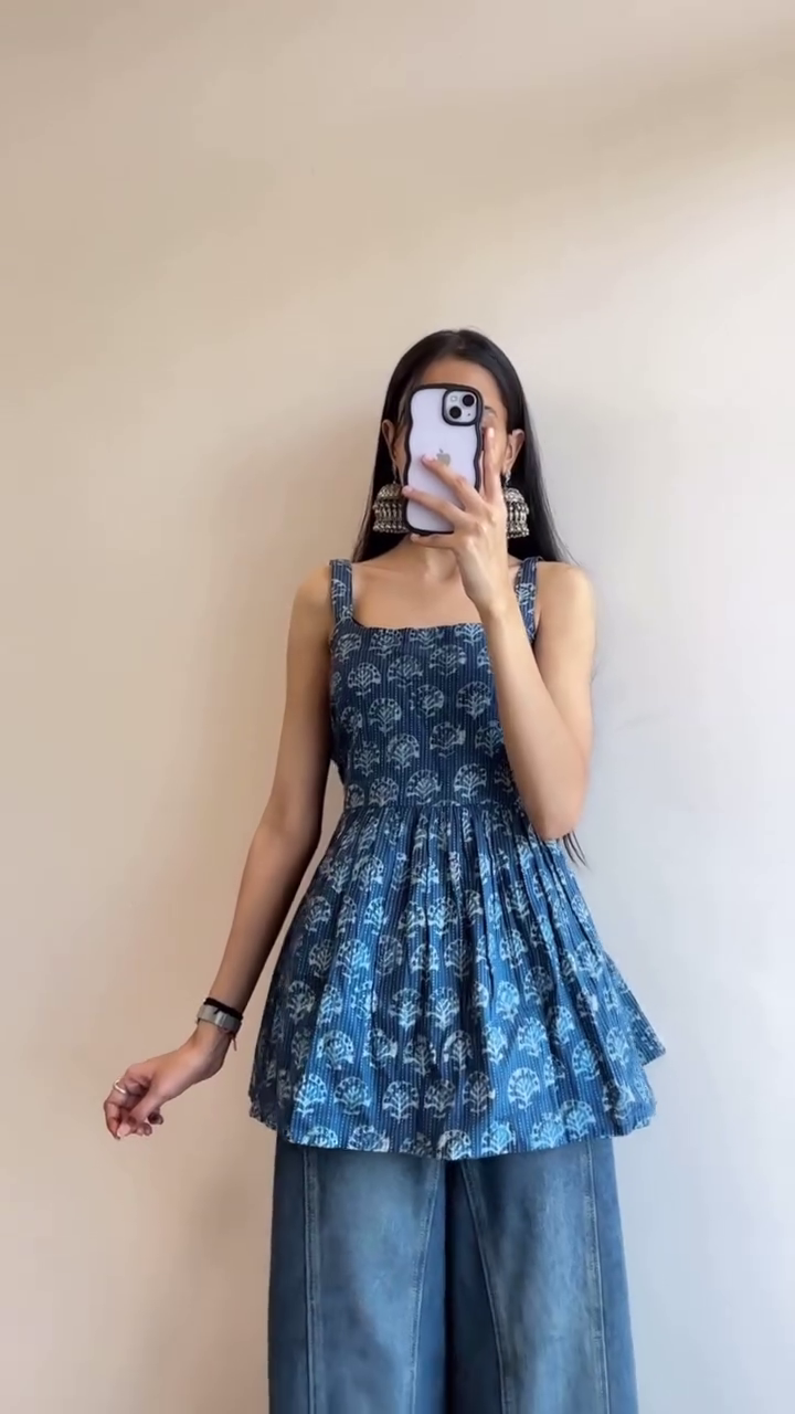 Mocha Muse Printed Short Kurti ✨ | Chic Boho Ethnic Top for Everyday Style