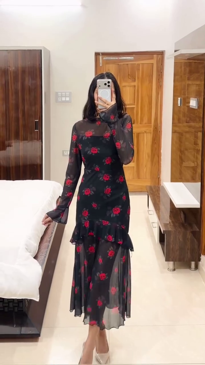 ✨ Sage Gold Luxe Embroidered Midi Dress – Elegance That Speaks ✨