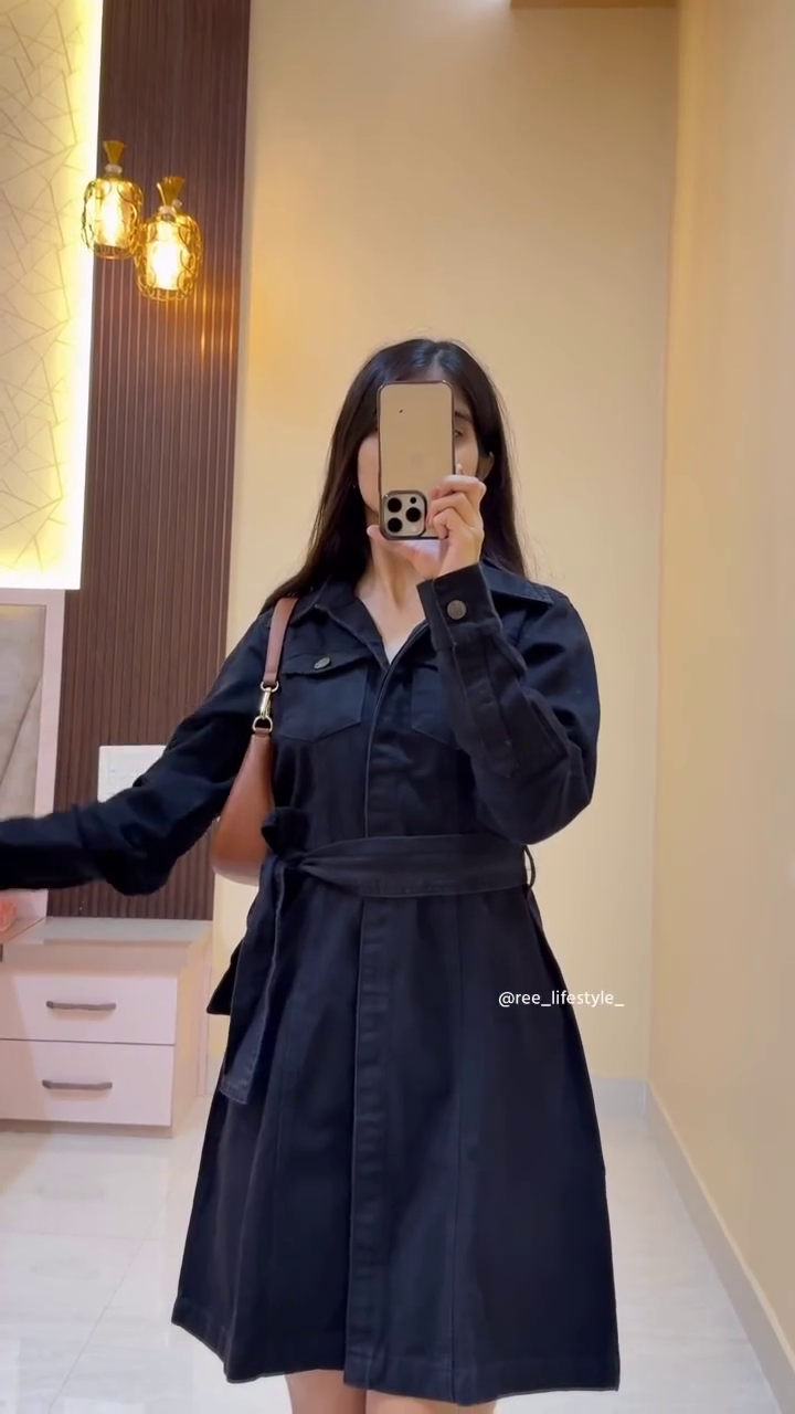 💙 Denim Grace Layered Midi Dress – Chic Layers, Effortless Elegance 💙