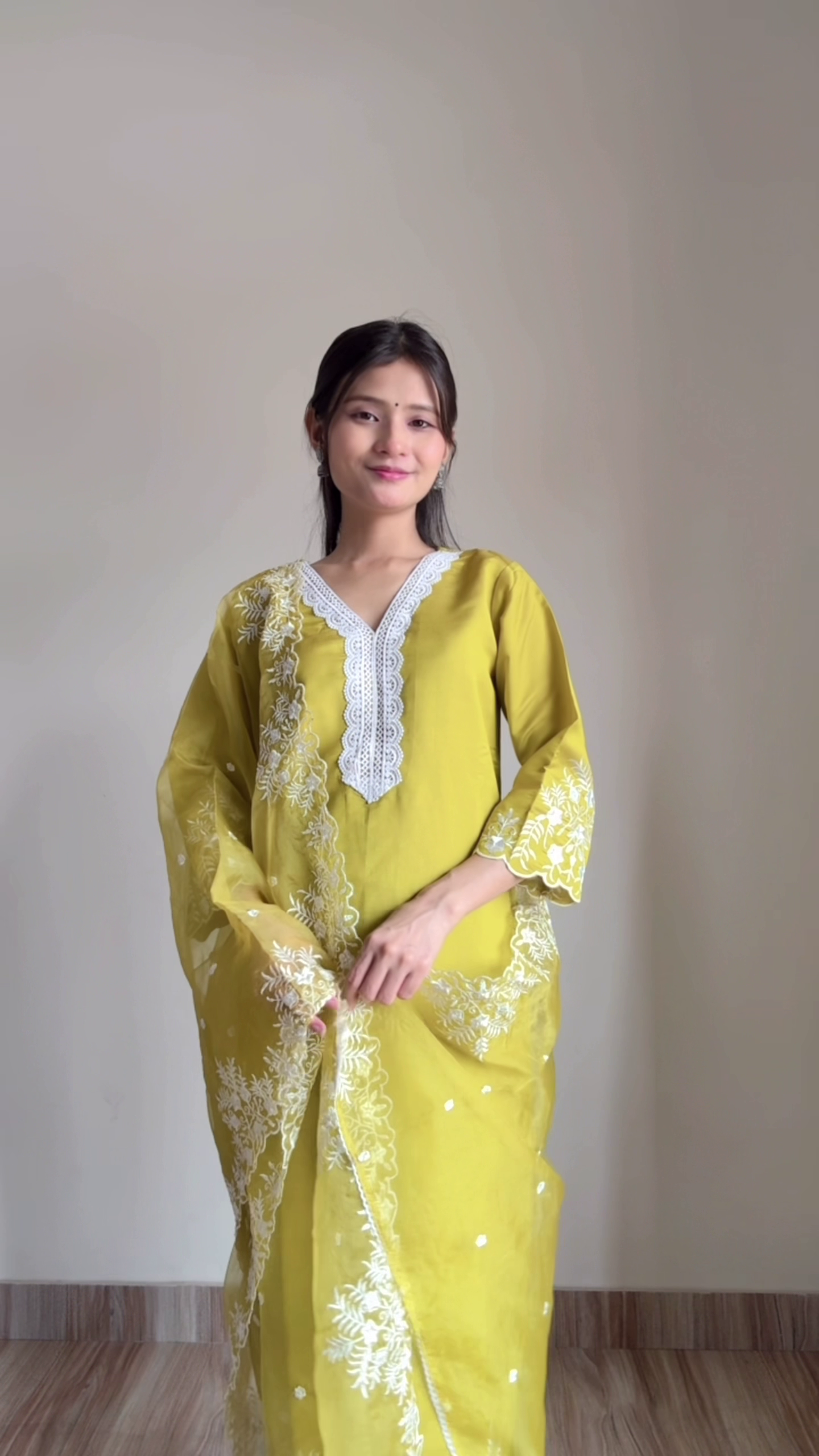 💛 Mustard Noor Embroidered Kurta Set with Dupatta – Radiance in Every Detail 💛
