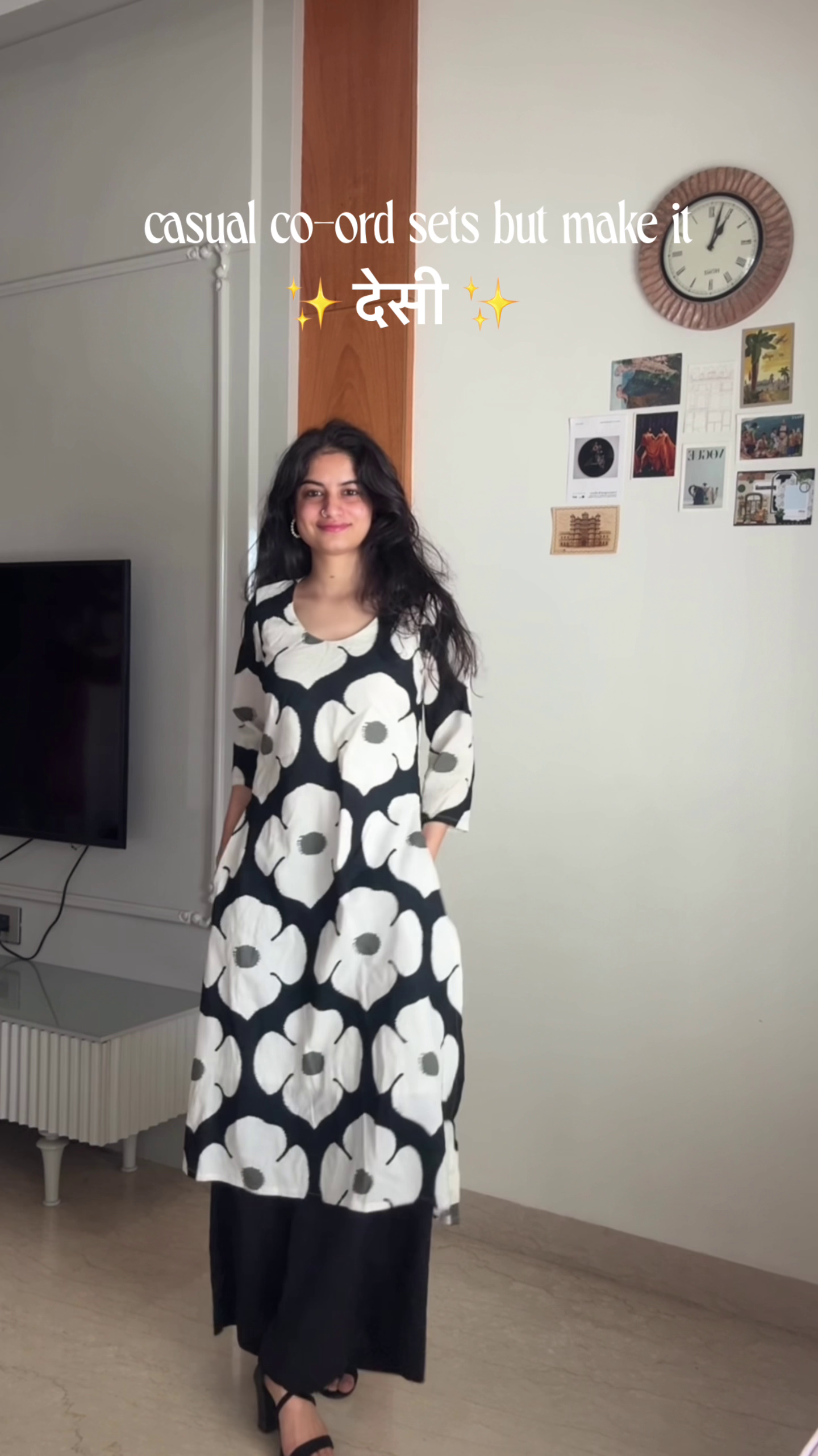 🖤 Ivory Bloom Desi Co-Ord Set – Effortless Elegance Meets Everyday Comfort 🌼