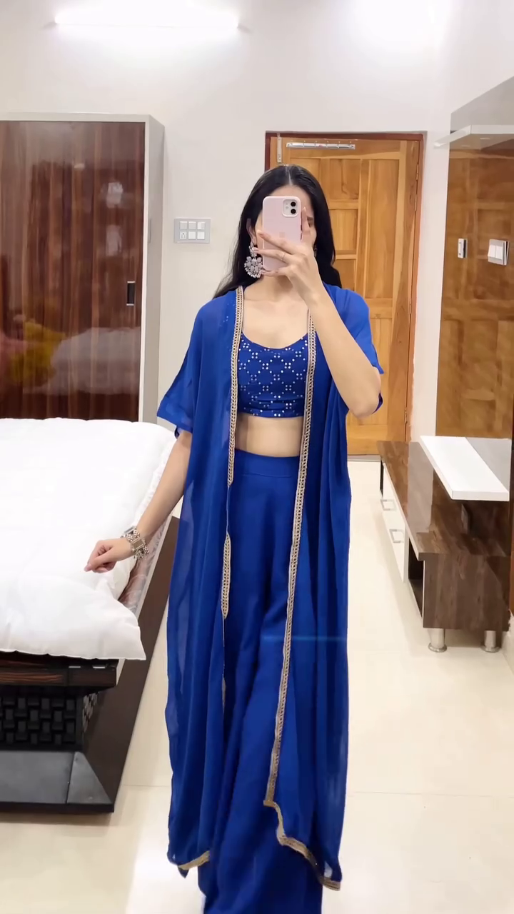 💙 Royal Sapphire Indo-Western Co-Ord Set – Bold, Elegant & Statement Ready ✨