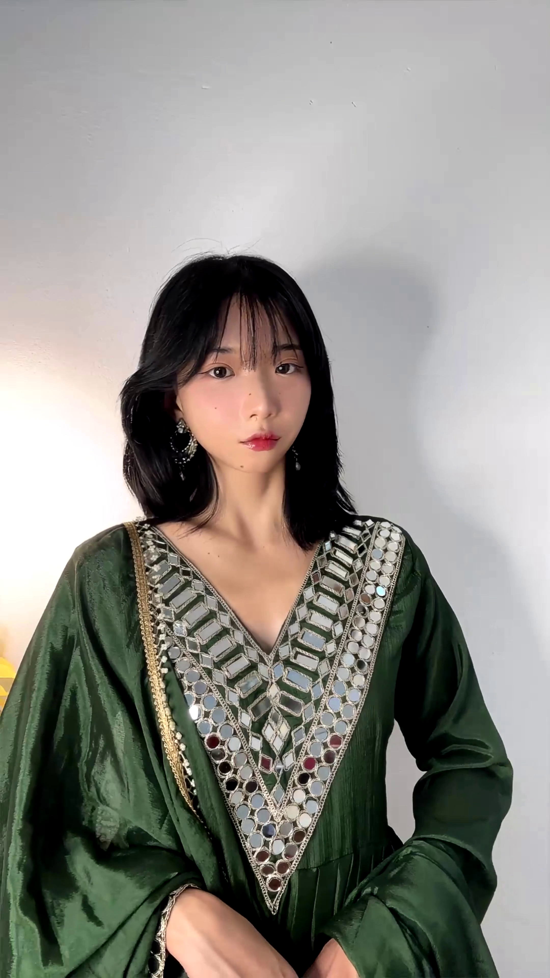 💚 Regal Emerald Mirror Work Co-Ord Set – Royal Elegance Redefined ✨👑