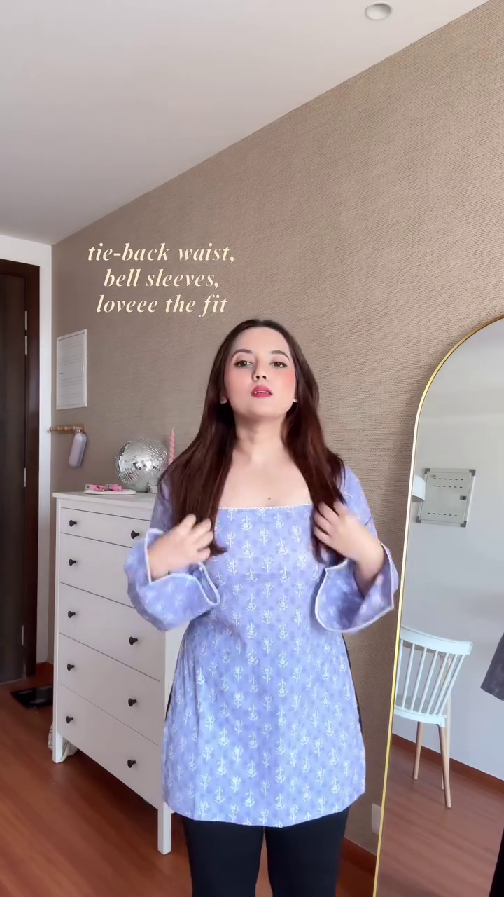 🤍 Ivory Bloom Relaxed Kurta Top – Effortless Comfort with Artistic Elegance 🤍