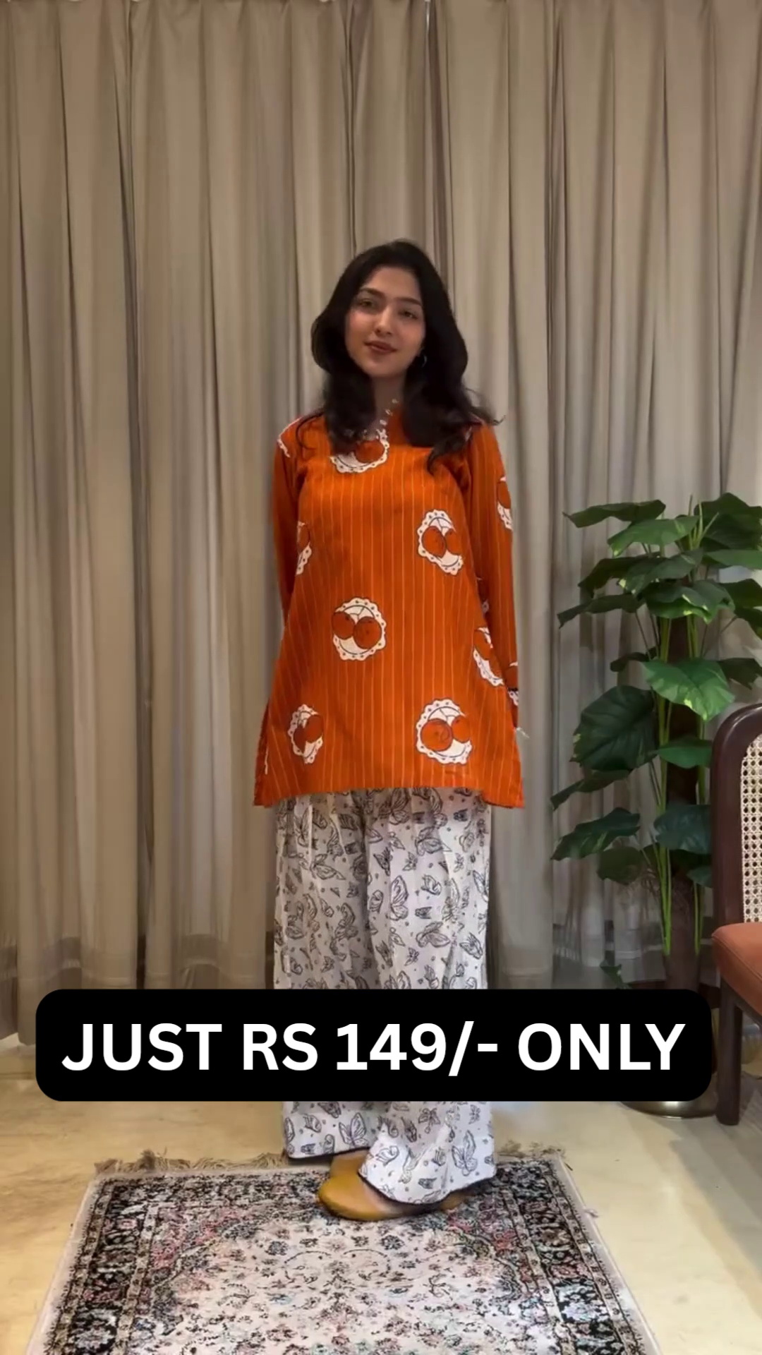 “Rust Charm Printed Kurta Set 🧡✨ | Stylish Everyday Ethnic Wear”