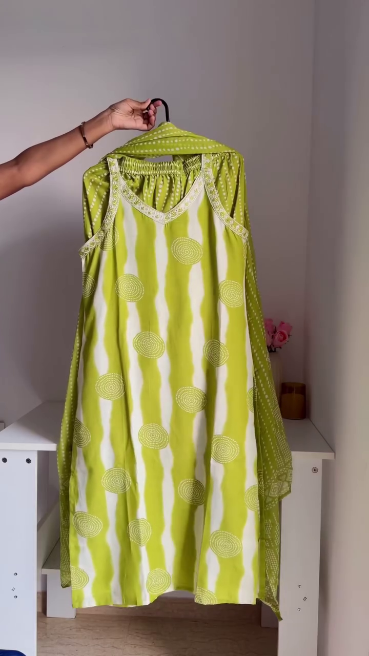 “Blossom Wrap Cotton Kurti 🌺 | Floral Tie-Up Summer Dress”