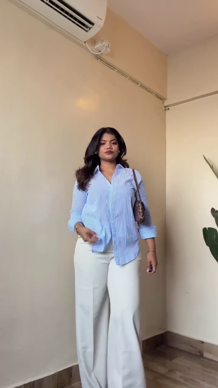 “Classic Breeze Striped Shirt 💙 | Timeless Blue Everyday Essential”