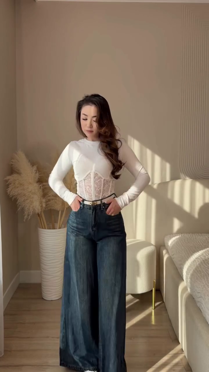 “Soft Glow Basic Tee 🤍 | Minimal Everyday Essential Top”