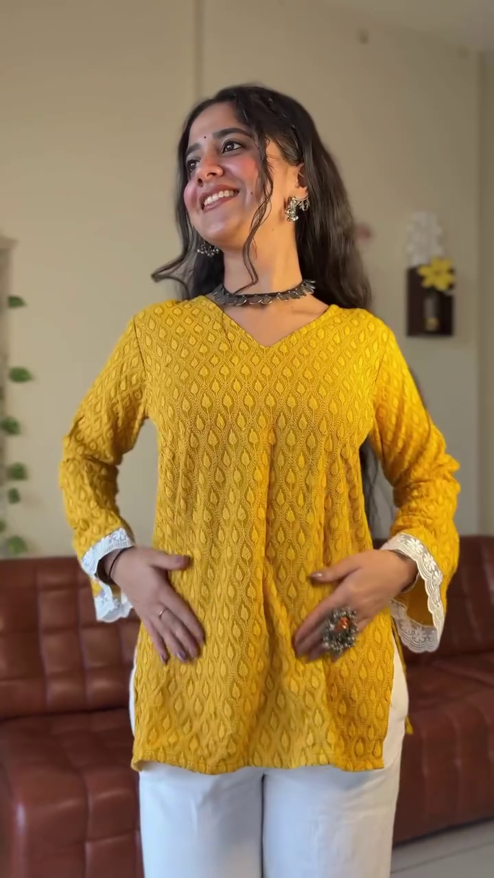 “Rani Bloom Peplum Kurti 🌺 | Flowy Festive Chic Top”