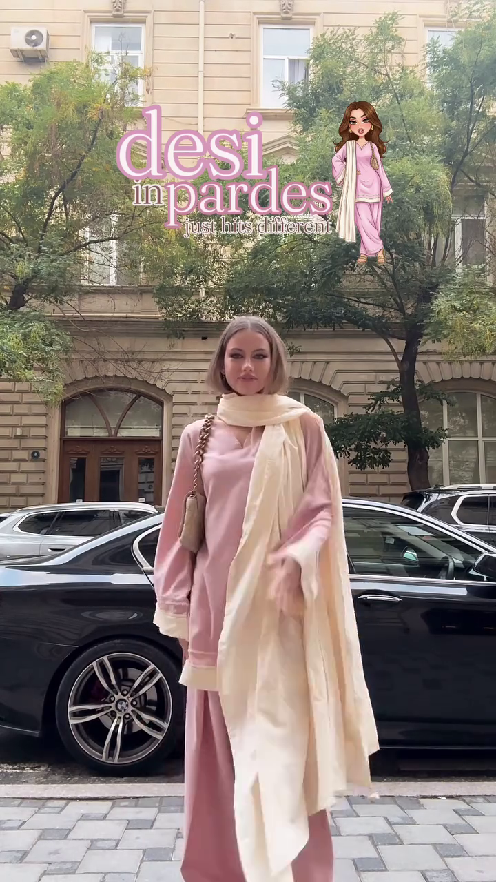 “Paris Pink Kurta Set 🌷 | Desi Elegance in Pastel Charm”