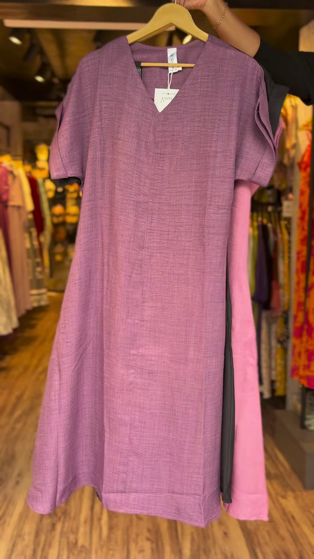 Women’s Solid Color Linen-Blend A-Line Dress with V-Neck – Casual Summer Short Sleeve Midi Dress in 5 Colors