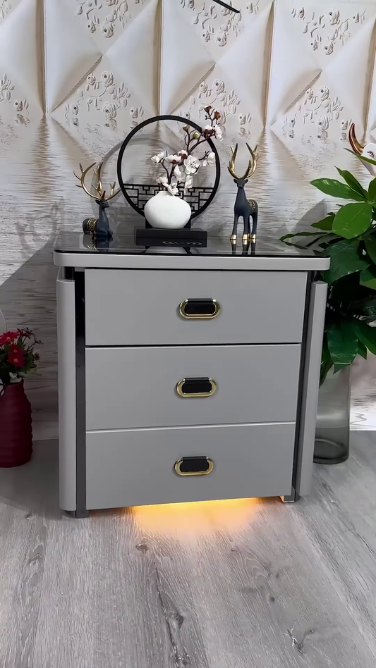 🪄 Smart Nightstand with Touch Lighting & Wireless Charging – Style Meets Functionality! 🌟