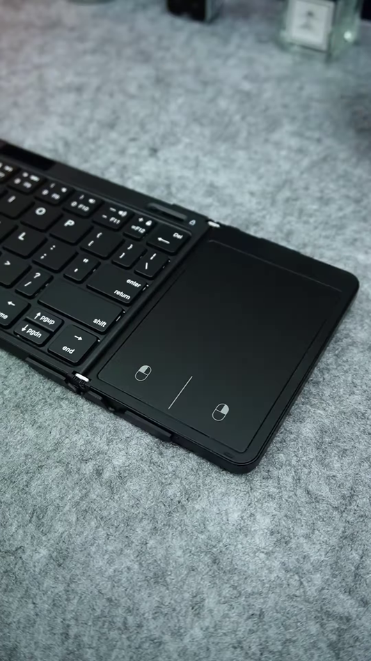 Compact Wireless Keyboard with Mobile Stand – Perfect for On-the-Go Productivity