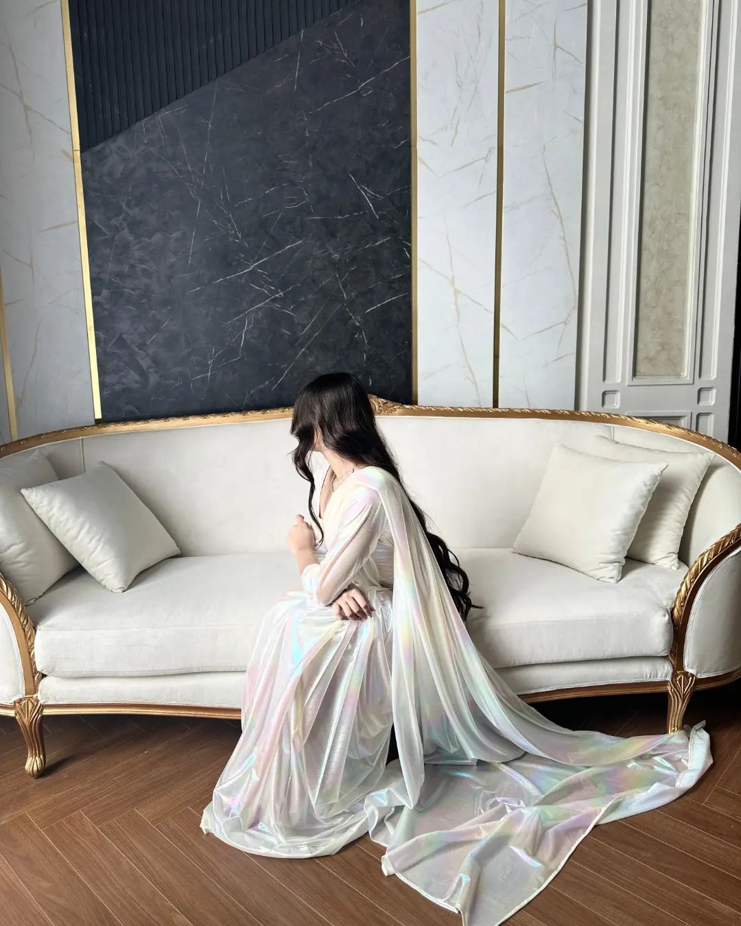 fancy satin white rainbow rfeady to wear saree