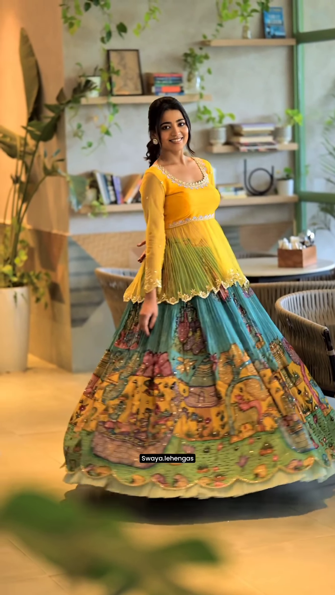 Multicoloured Printed Lehenga Set