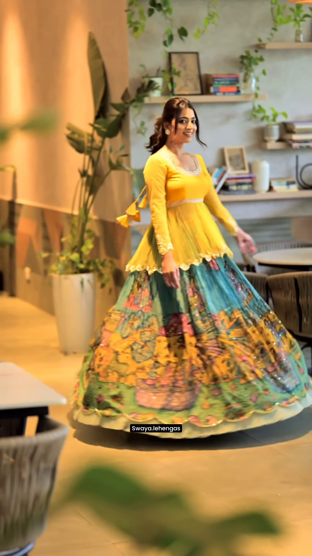 Multicoloured Printed Lehenga Set