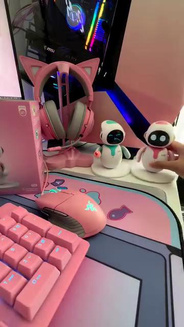 Cute AI Companion Robot – Interactive Smart Desktop Toy with LED Facial Expressions