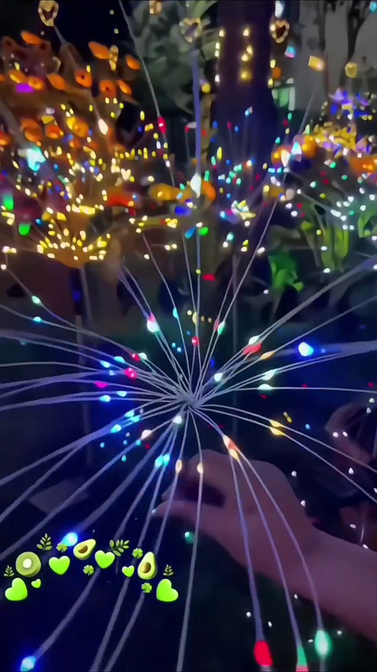 “Starburst LED Firework Light – Multi-Color Fiber Optic Lamp for Home Decor and Celebrations”