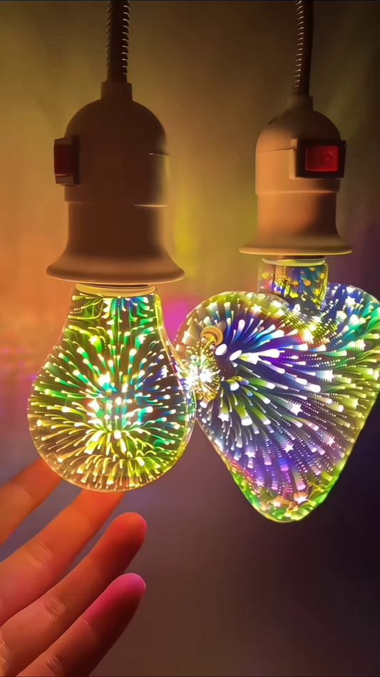 Decorative 3D Effect LED Light Bulbs – Unique Patterned Lighting for Ambient Decor