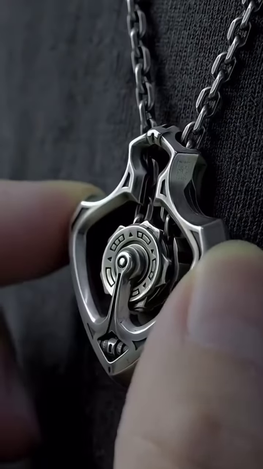 The Mechanical Marvel — Steampunk Elegance in a Pendant ⚙️🖤